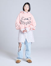 Load image into Gallery viewer, short ribbon sweat hoodie / PINK