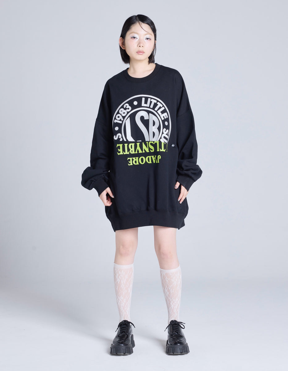 little sunny bite (リトルサニーバイト)logo sweat top / BLACK