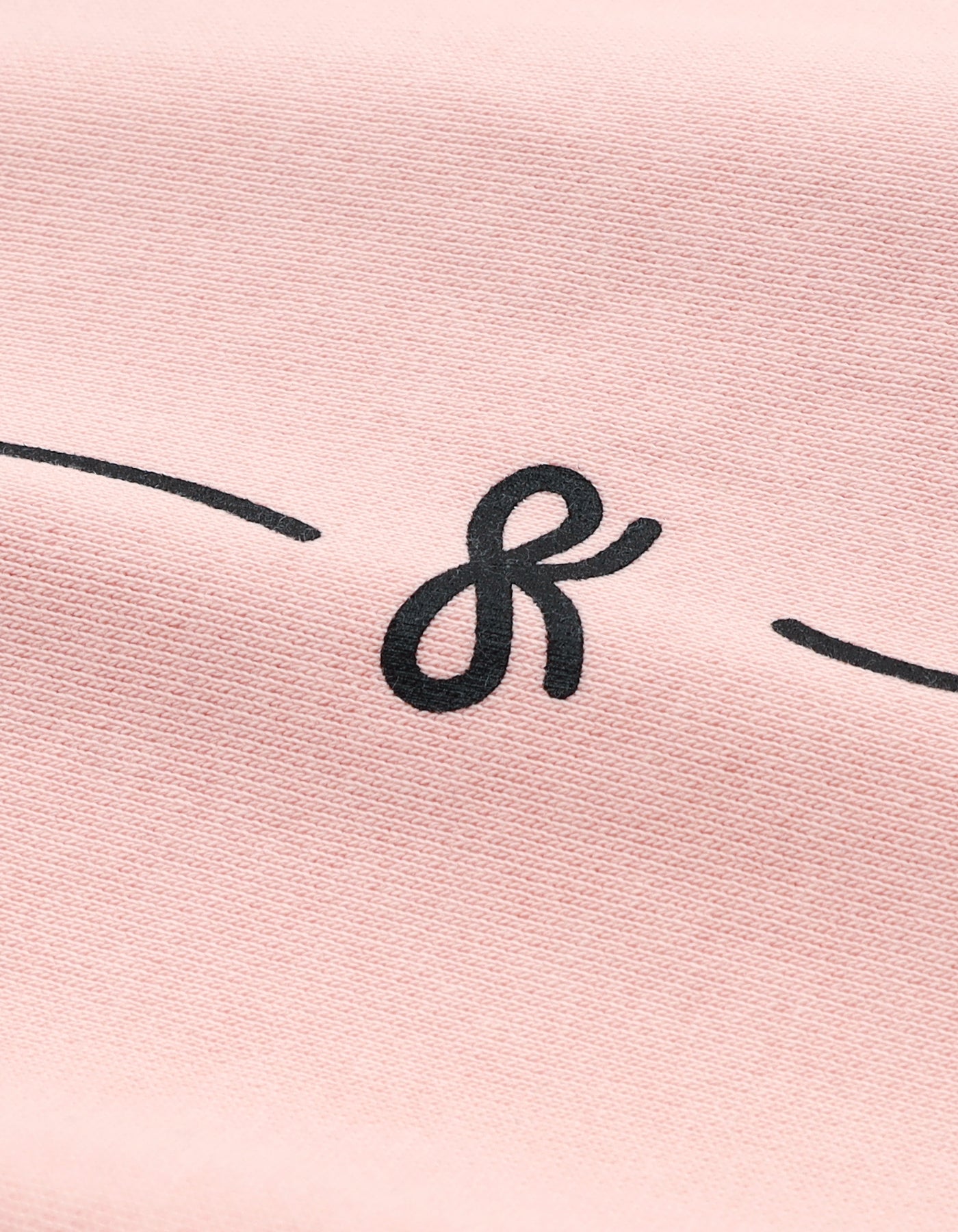 short ribbon sweat hoodie / PINK