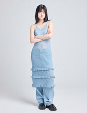 Load image into Gallery viewer, knit long dress / BLUE
