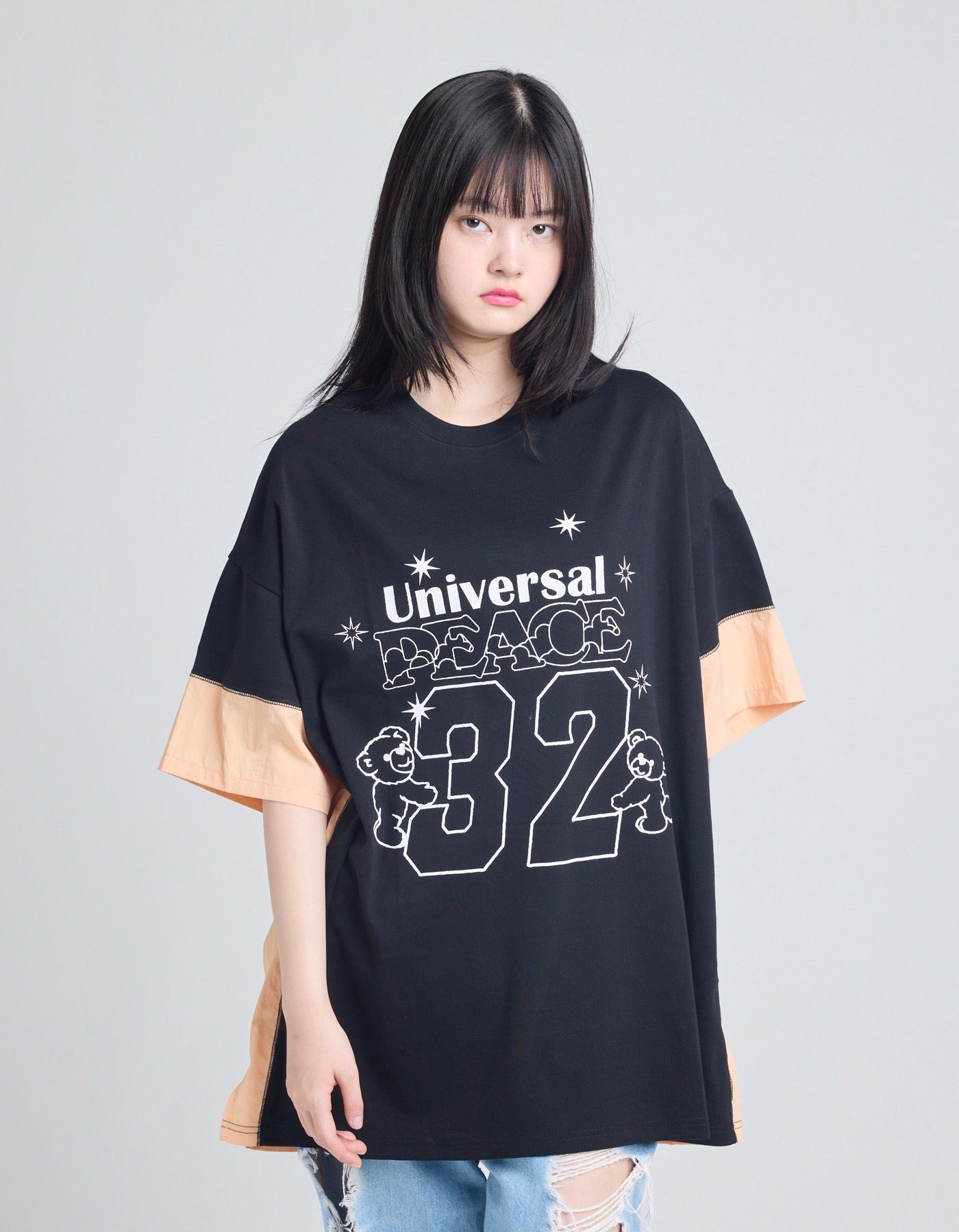 32 big tee / BLACK