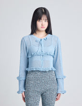 Load image into Gallery viewer, knit cardigan / BLUE
