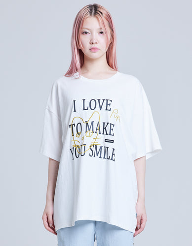 message doodle tee / WHITE