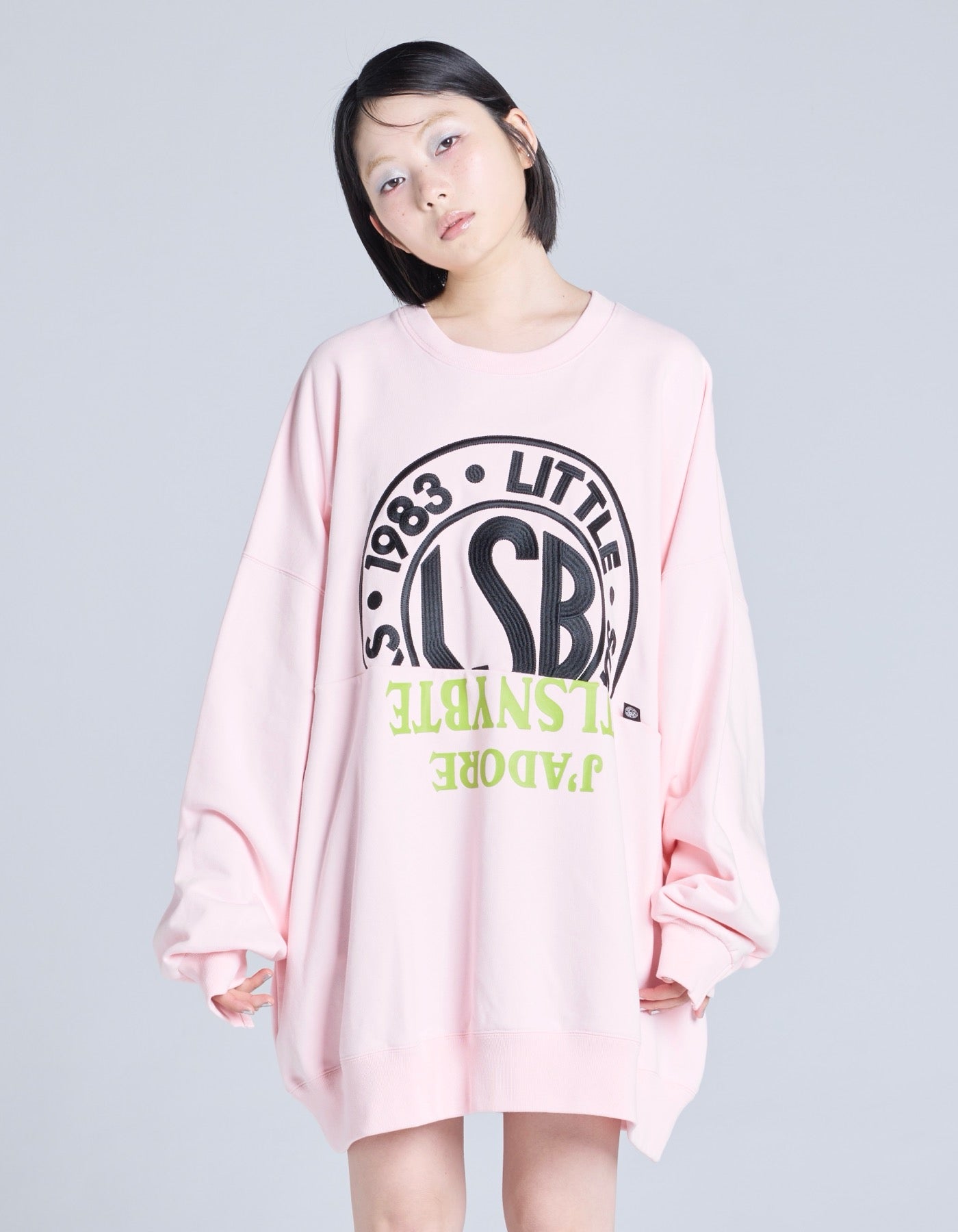 logo sweat top / PINK