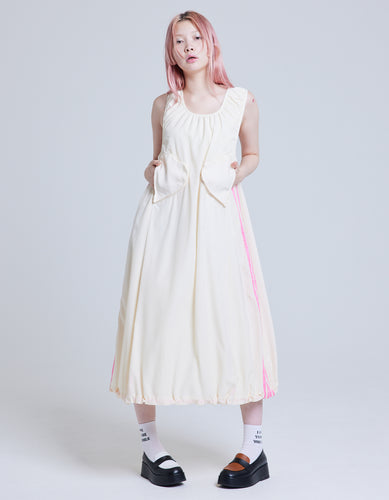 nylon heartful long dress / IVORY