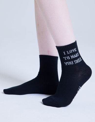 message socks / BLACK
