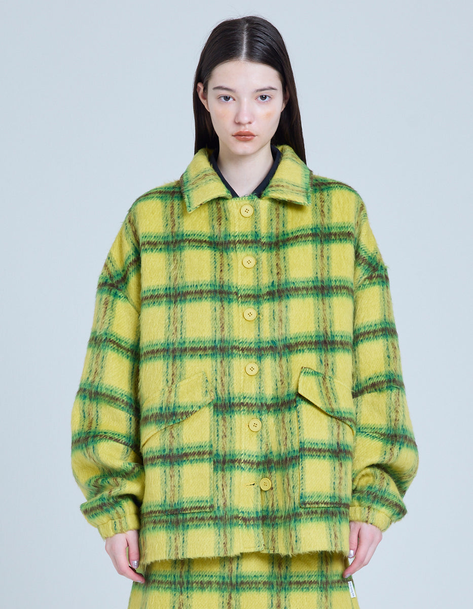 little sunny bite (リトルサニーバイト) check jacket / YELLOW little sunny bite