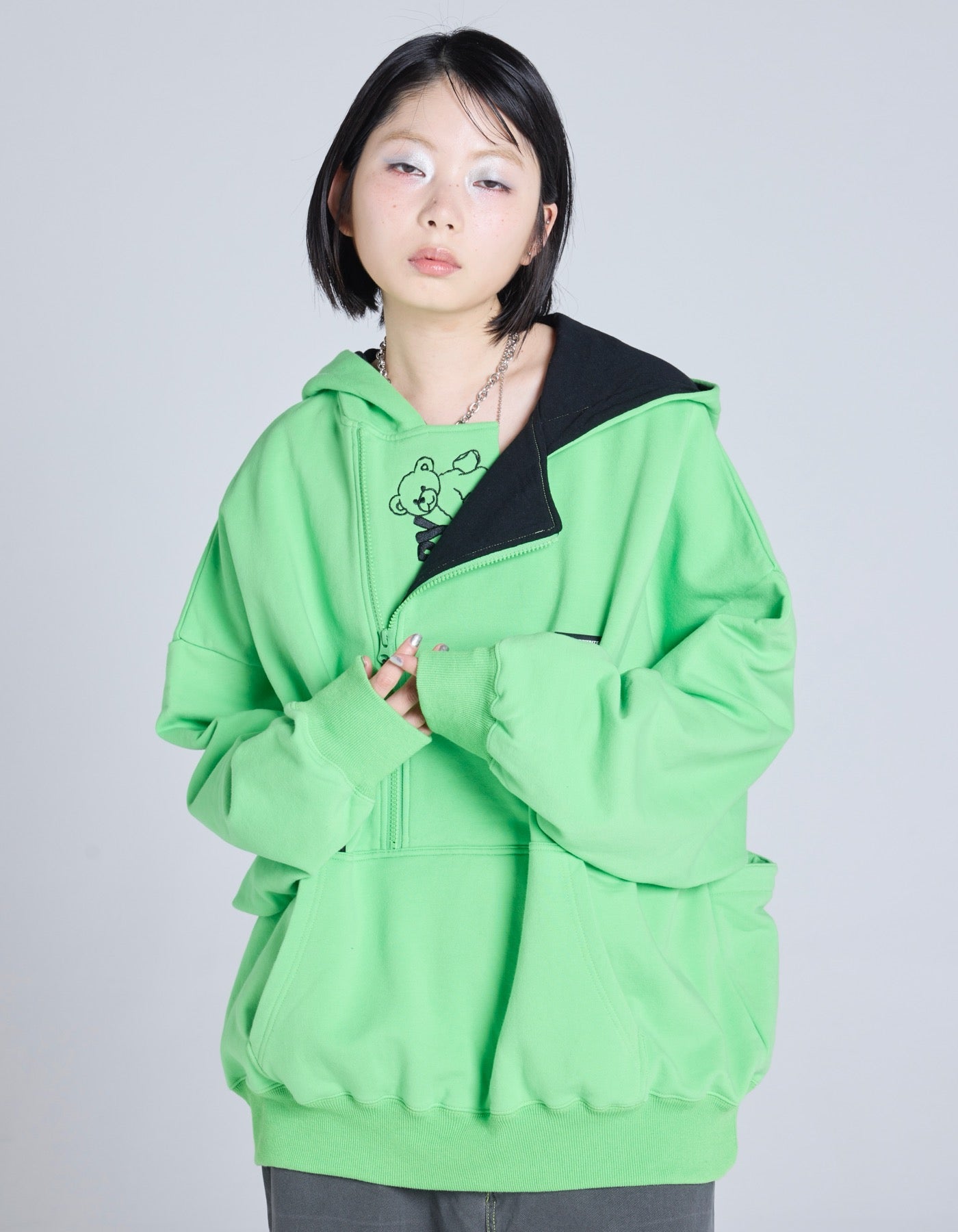 pockets hoodie / GREEN