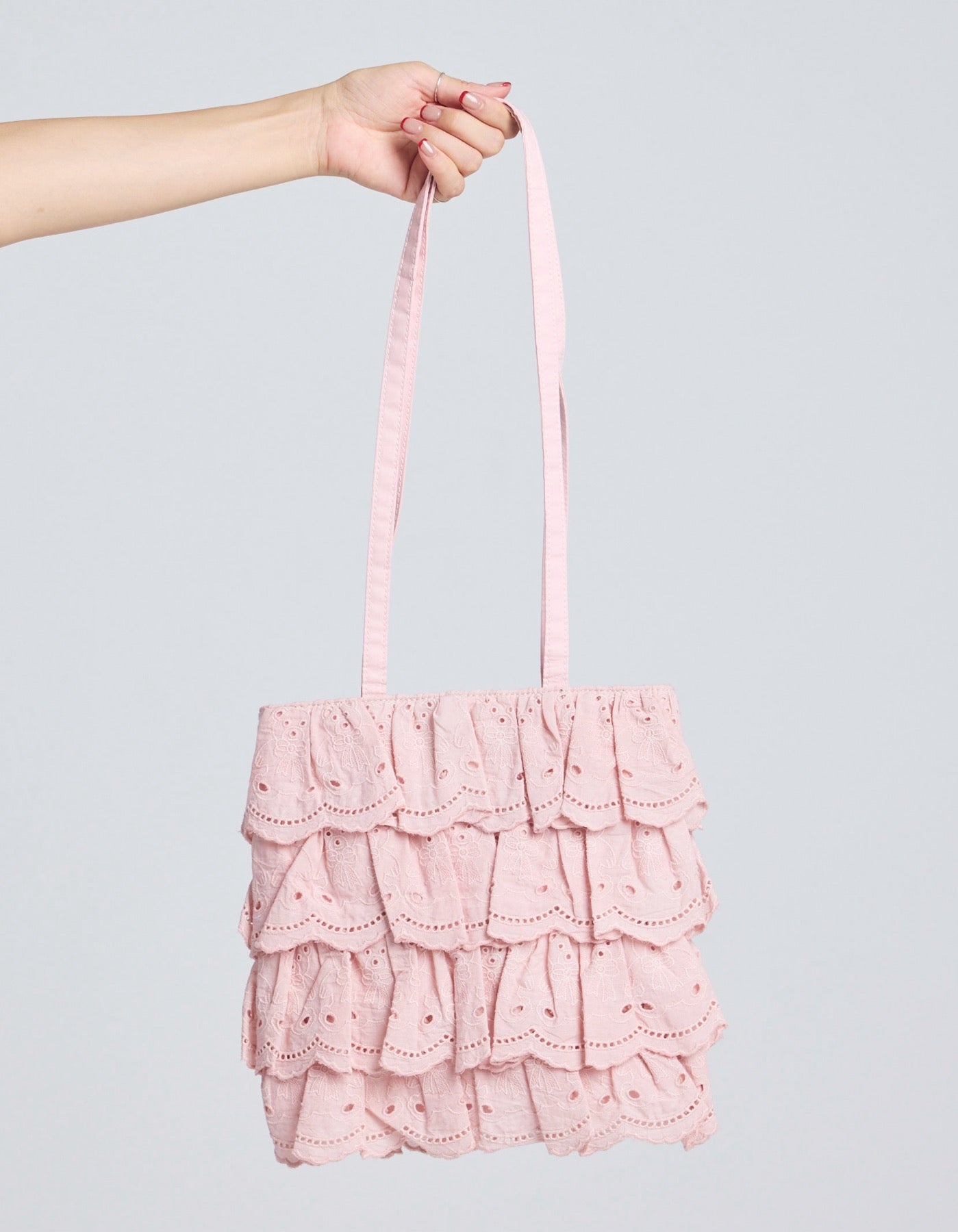 bear lace bag / PINK