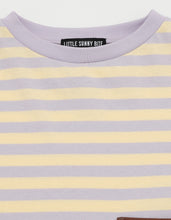 Load image into Gallery viewer, crazy stripe fake layered long tee / YELLOWxPURPLE
