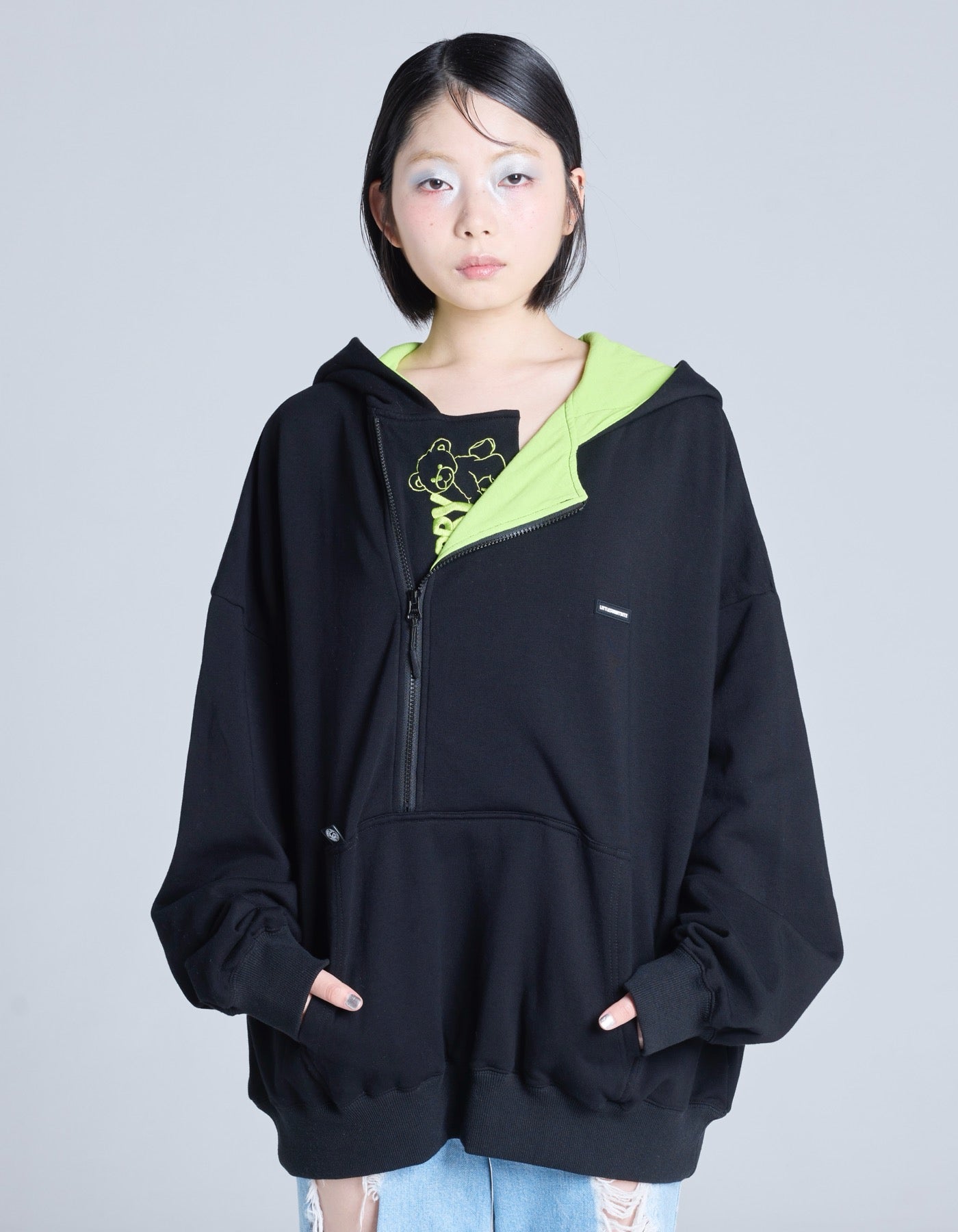 pockets hoodie / BLACK