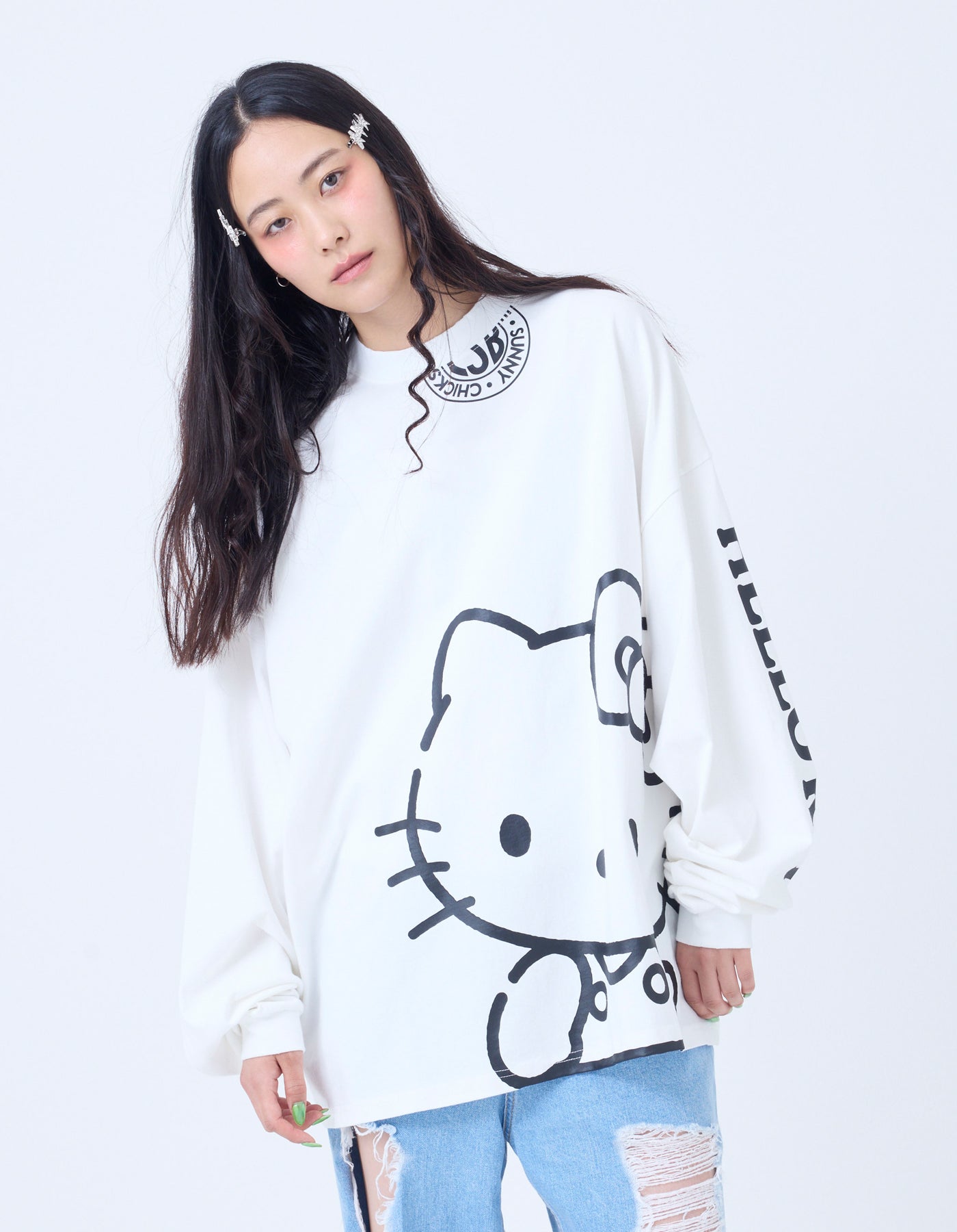 HELLO KITTY x little sunny bite long tee / WHITE