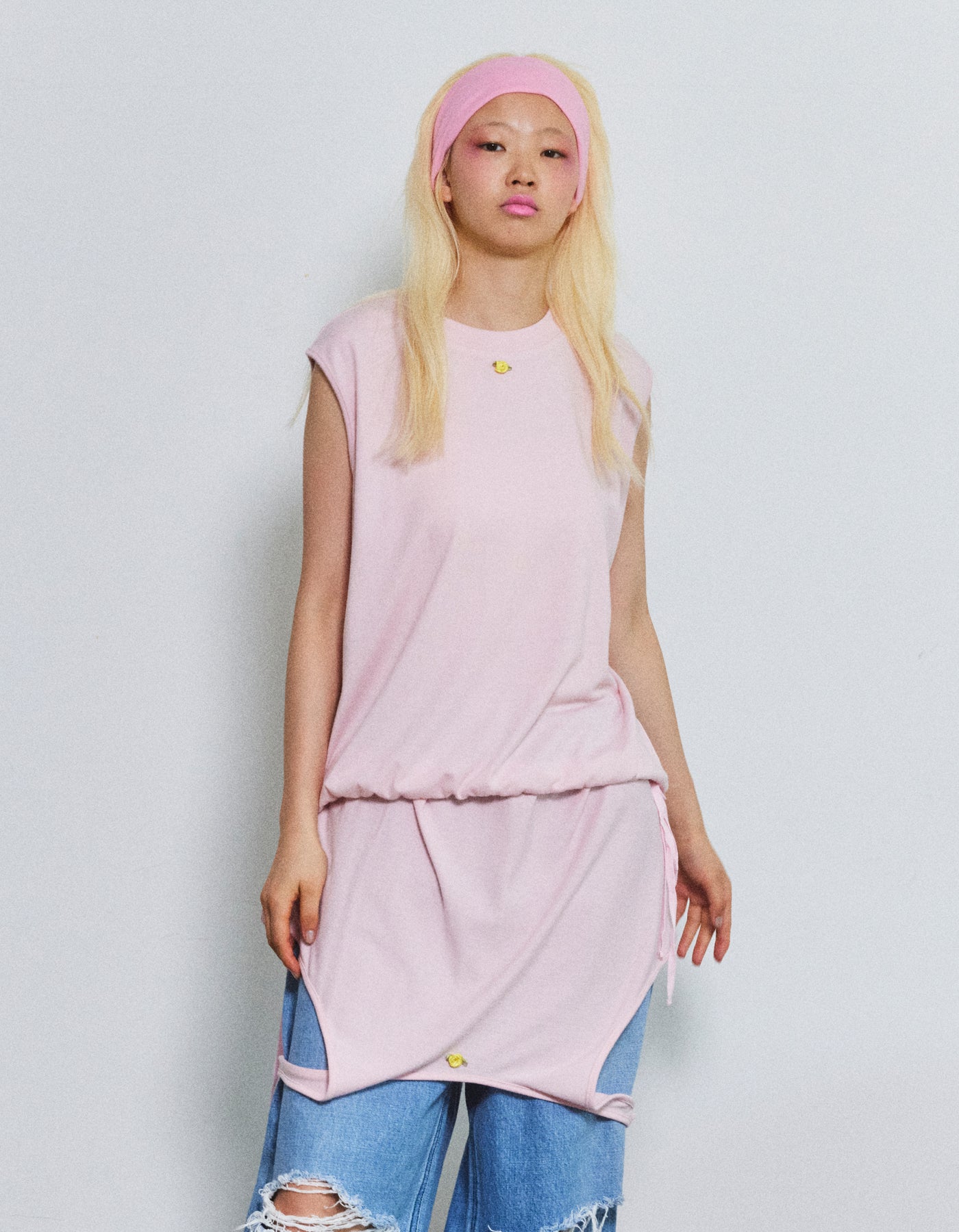 2way summer tank dress / PINK