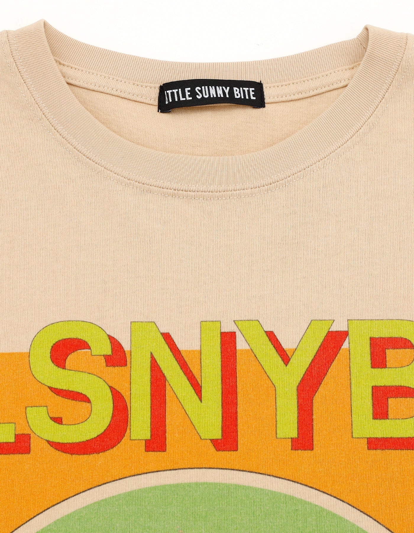 mushroom graphic long tee / BEIGE