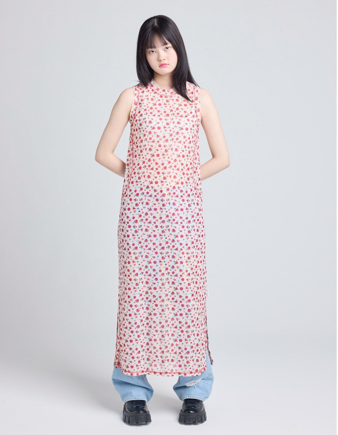 rose tull long tank / PINK