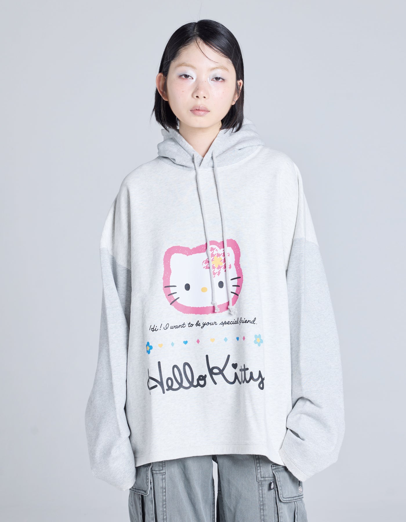 hello kitty x little sunny bite hoodie / GRAY