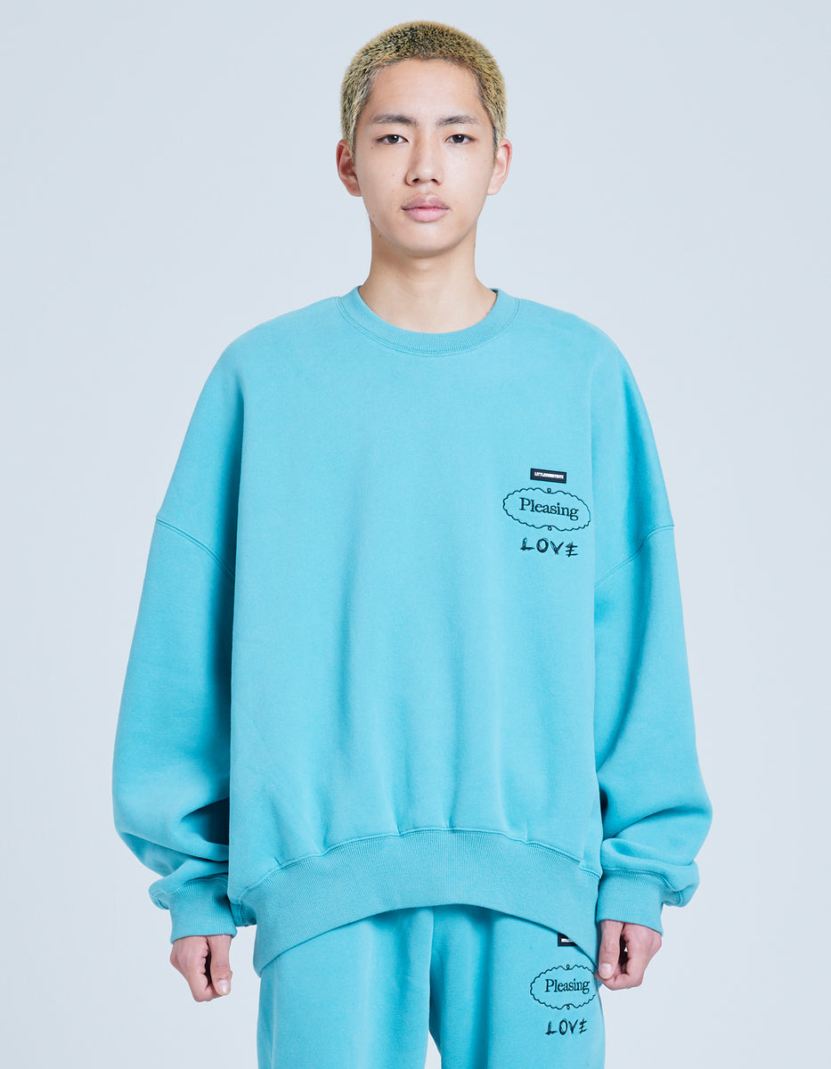 little sunny bite (リトルサニーバイト) logo sweat crew / GREEN