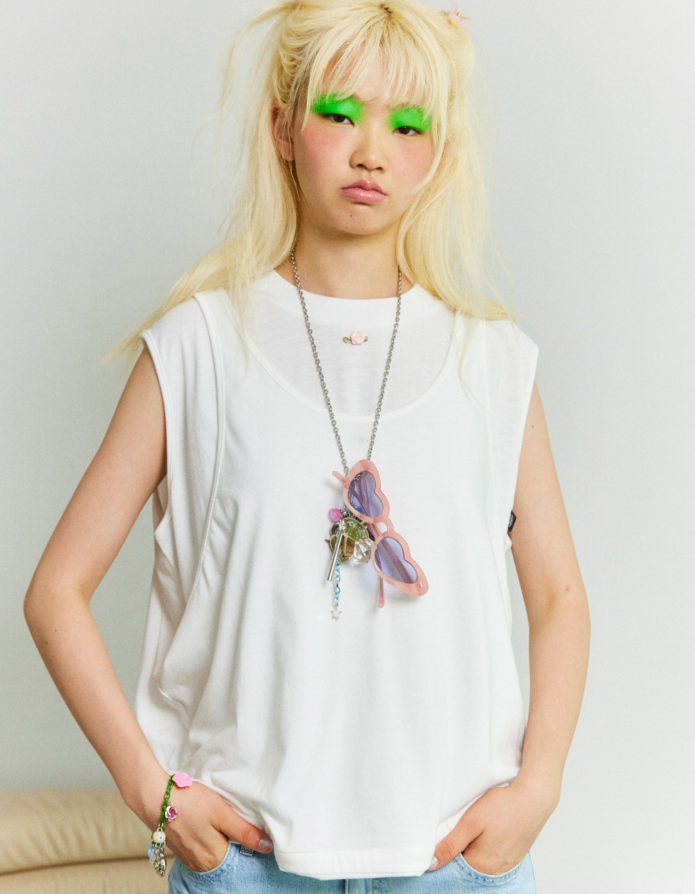 2way summer tank dress / WHITE