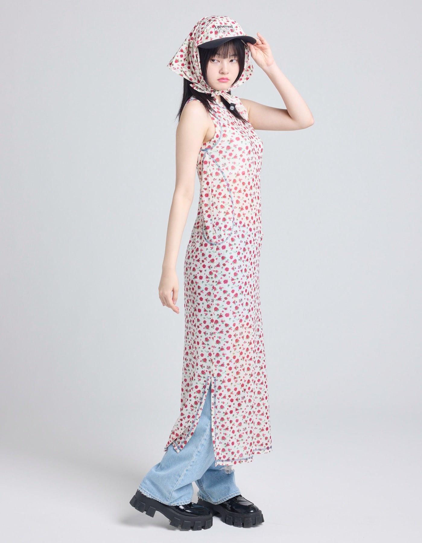 rose tull long tank / IVORY