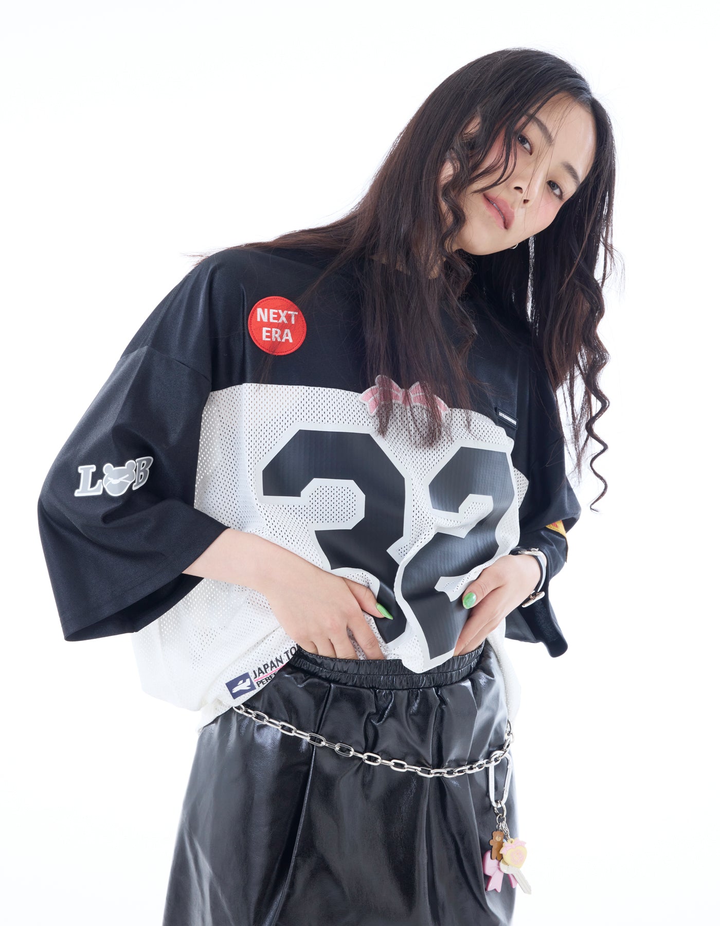 sporty mesh big tee / WHITE