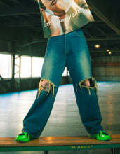 Load image into Gallery viewer, denim big pants / INDIGO