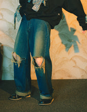 Load image into Gallery viewer, denim big pants / INDIGO