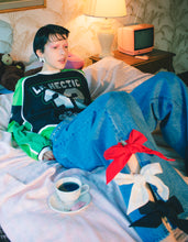 Load image into Gallery viewer, denim ribbon pants / BLUE