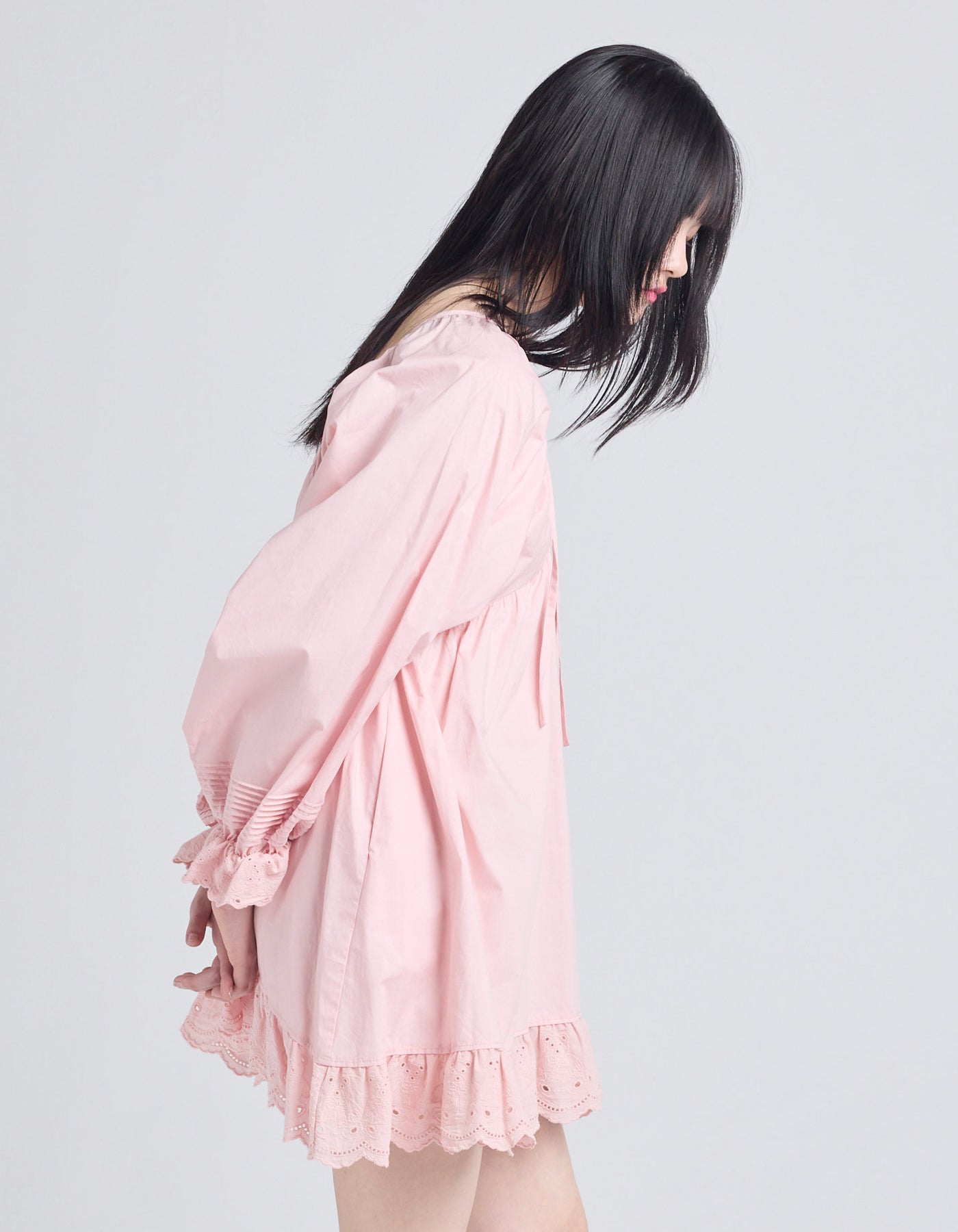 bear lace dress / PINK