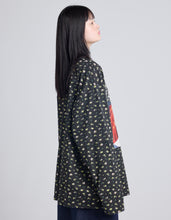 Load image into Gallery viewer, evangelion x little sunny bite floral fake layered long tee / BLACK
