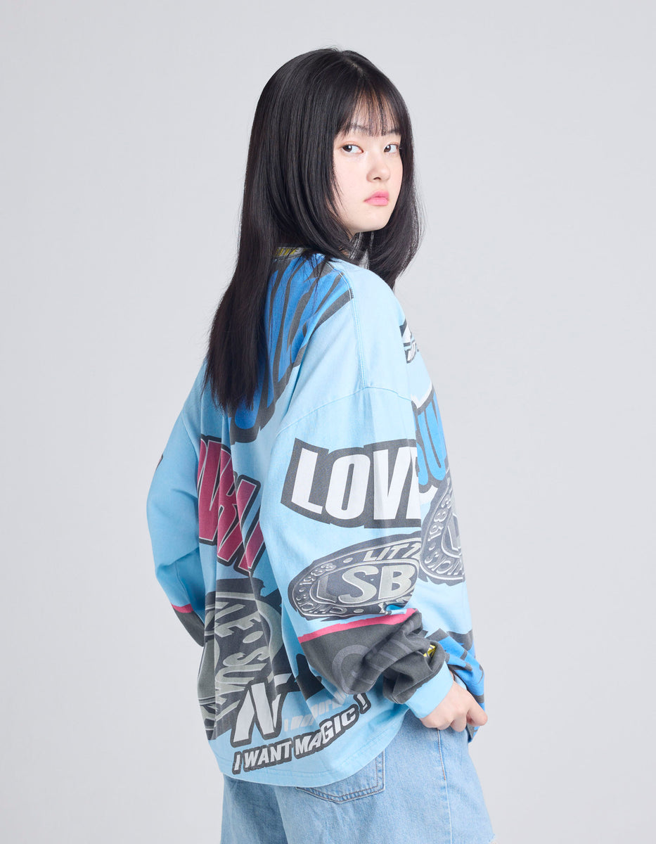 リトルサニーバイト 101匹わんちゃん ロンT ブルー 今季もリトルサニーバイトの世界感たっぷり♥かわいすぎる101匹