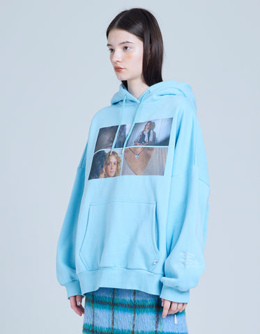 Vincent Gallo x little sunny bite photo hoodie / BLUE
