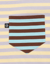 Load image into Gallery viewer, crazy stripe fake layered long tee / YELLOWxPURPLE