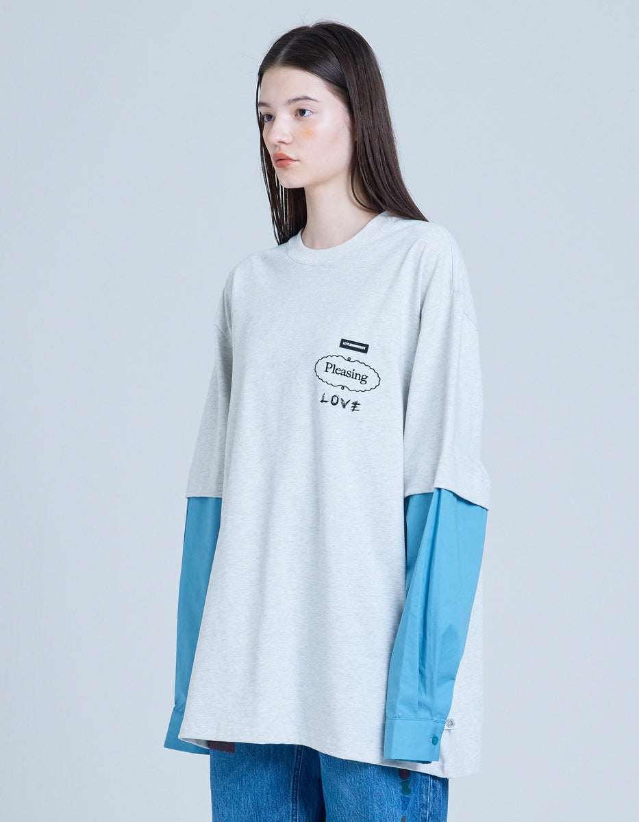 little sunny bite (リトルサニーバイト) fake layered long tee