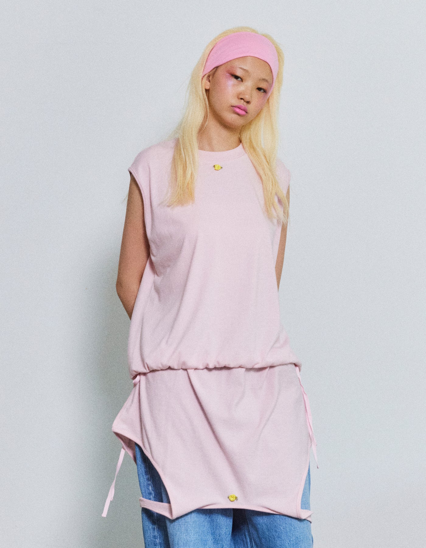 2way summer tank dress / PINK