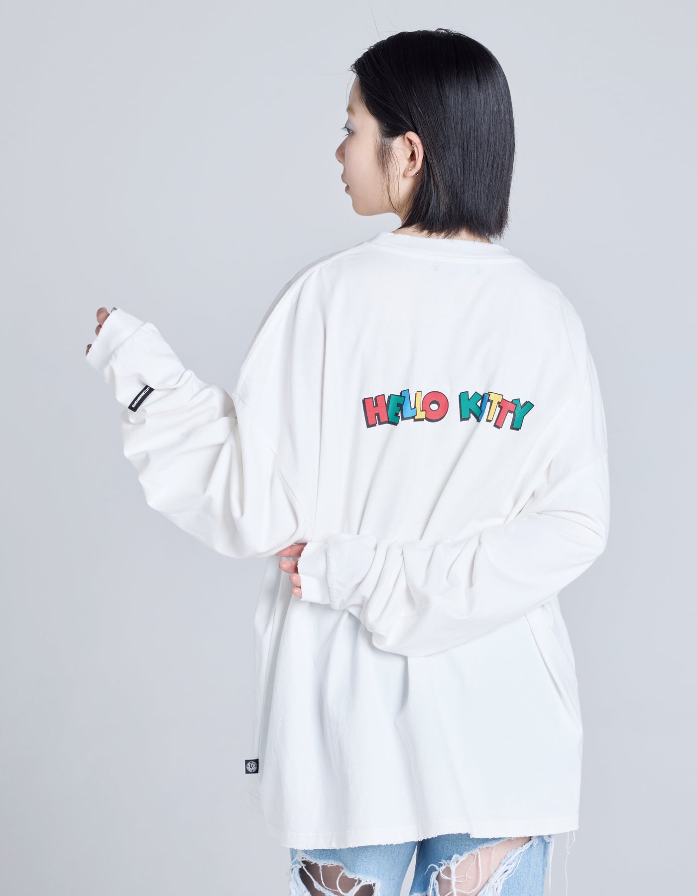 hello kitty x little sunny bite long tee / WHITE