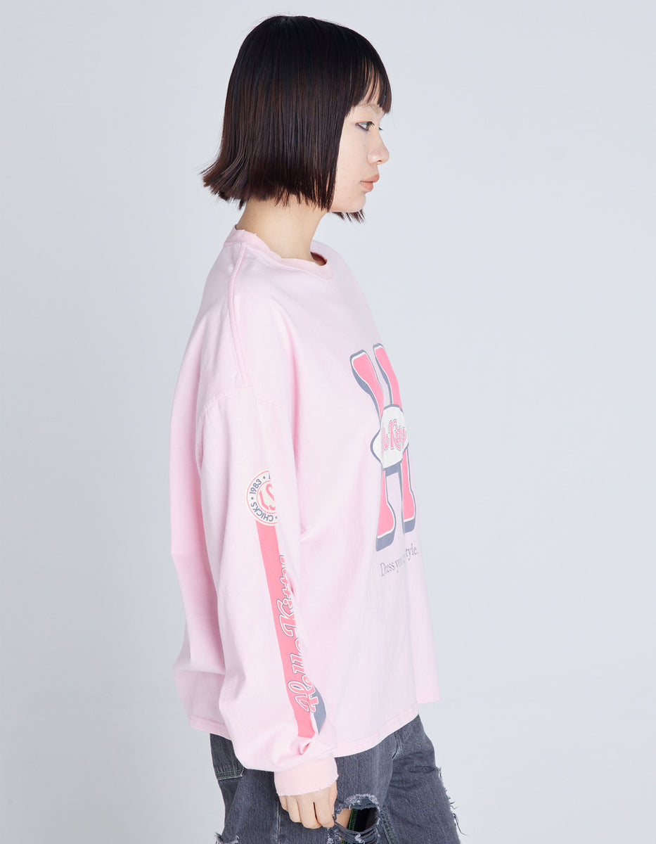 tシャツ /little sunny bite/HELLO KITTY x little sunny bite stripe long tee レディ little sunny bite (リトルサニーバイト)HELLO KITTY x little
