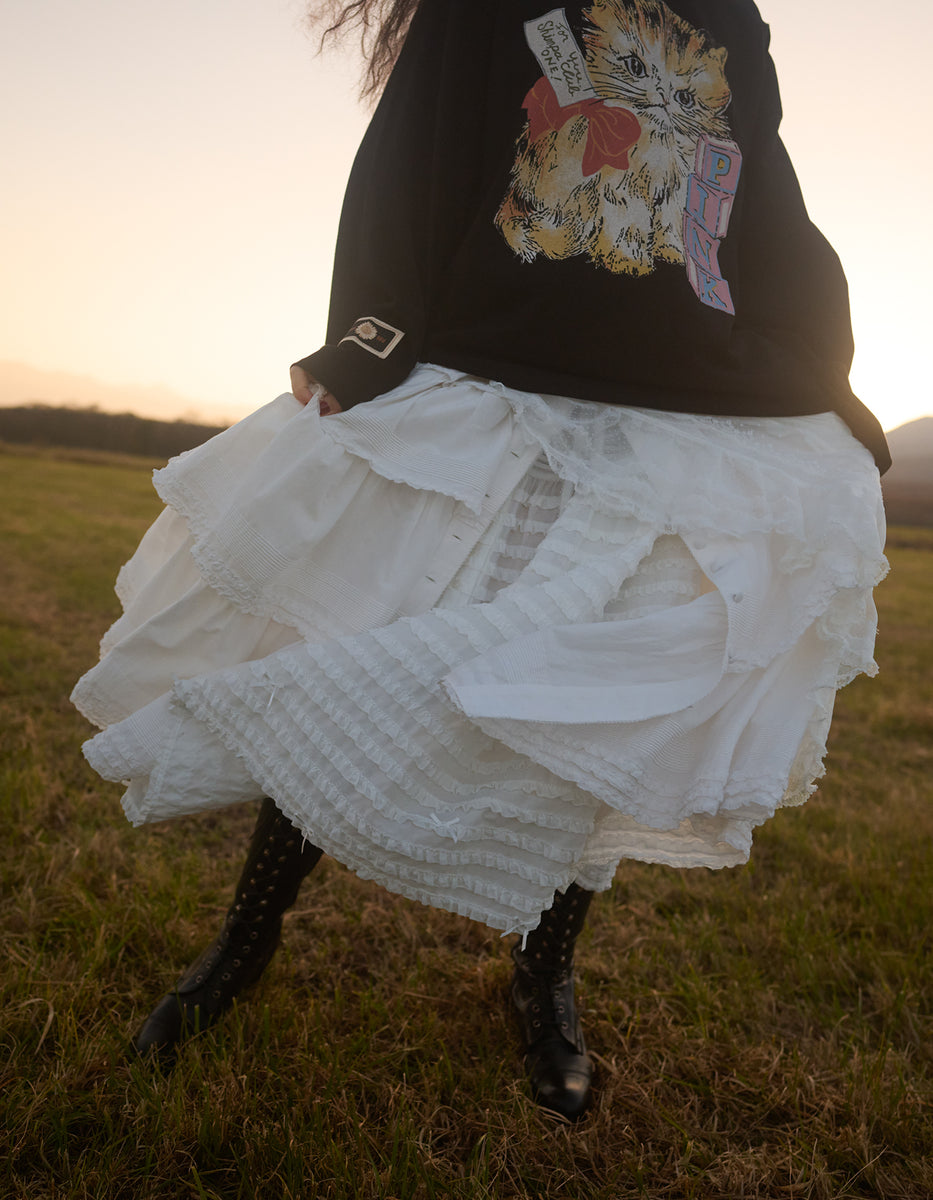 little sunny bite (リトルサニーバイト) と pink house(ピンクハウス) cat long tee / BLACK –  little sunny bite web store