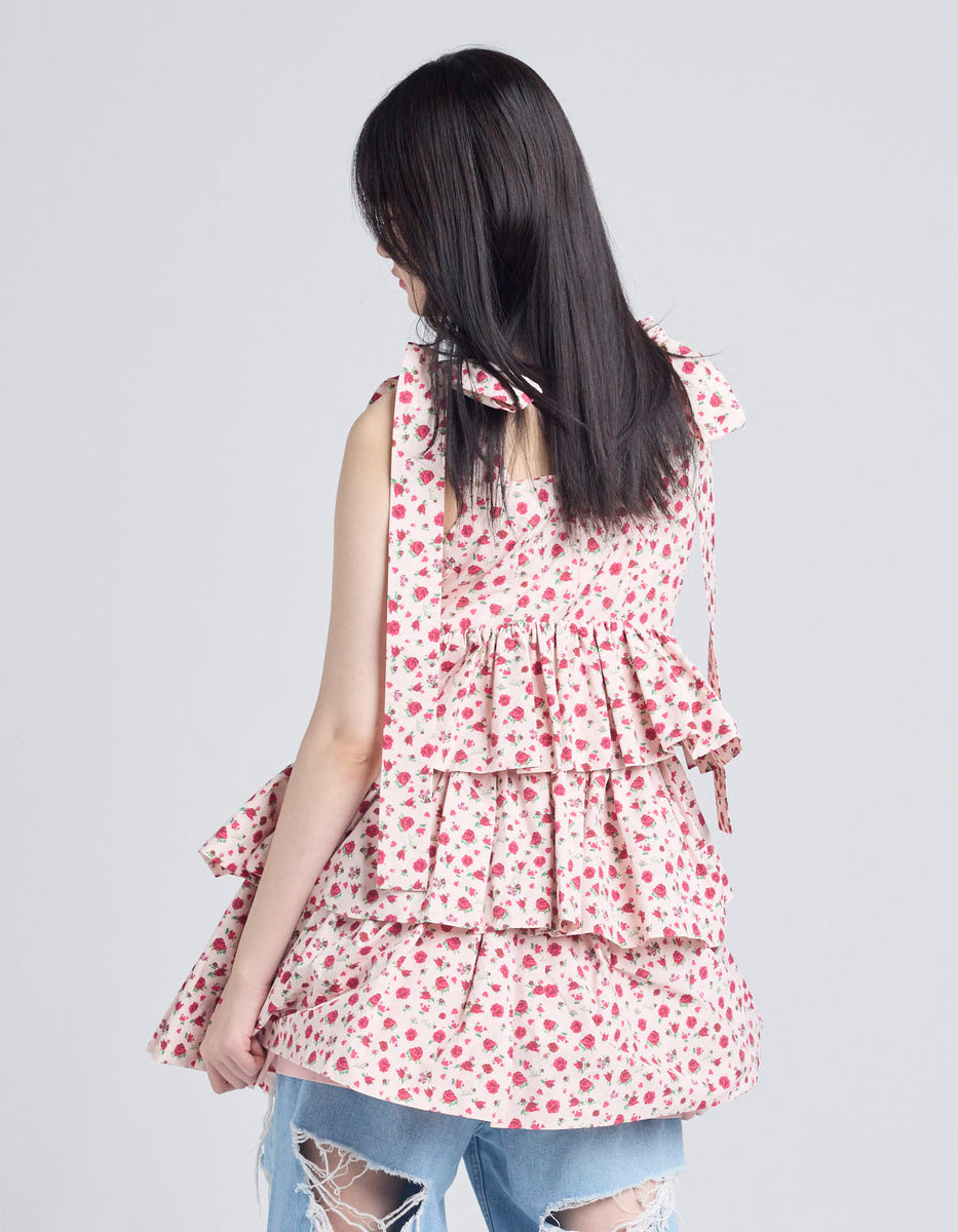 little sunny bite (リトルサニーバイト)rose tiered dress