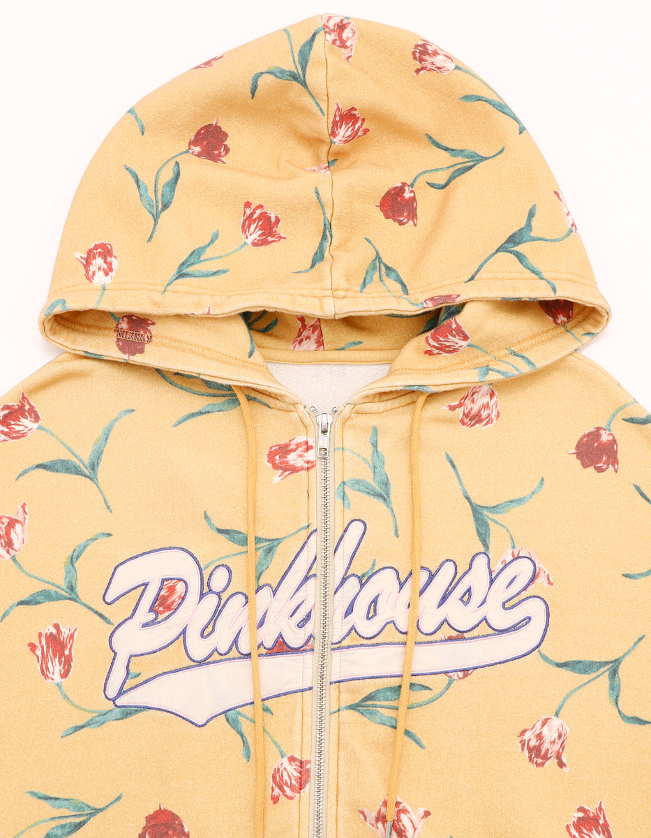 little sunny bite (リトルサニーバイト) と pink house(ピンクハウス) tulip print logo hoodie  / YELLOW – little sunny bite web store