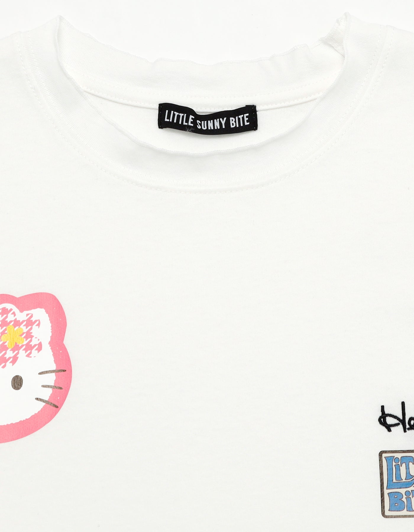 hello kitty x little sunny bite frill long tee / WHITE