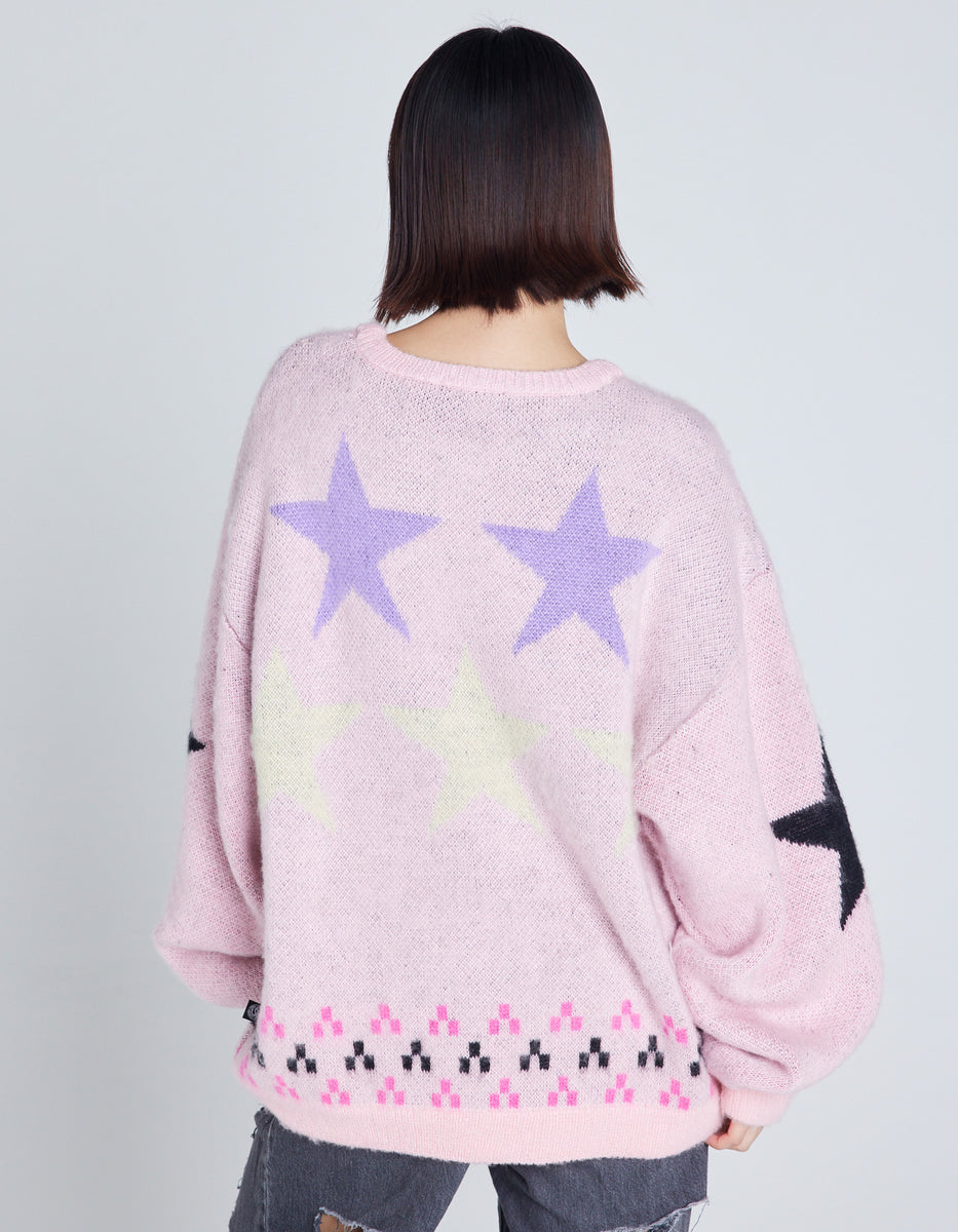 little sunny bite (リトルサニーバイト)star knit top / PINK