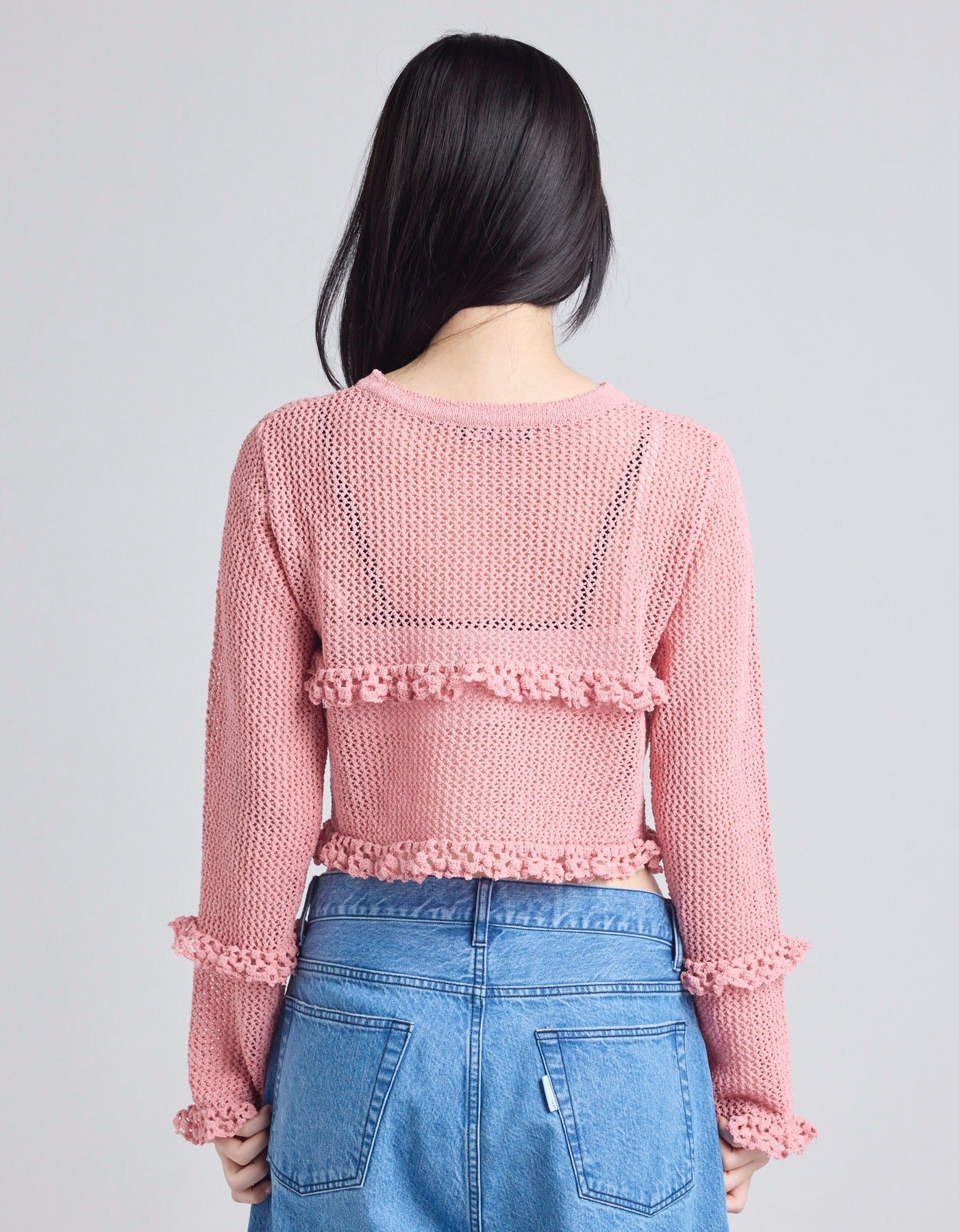 knit cardigan / PINK