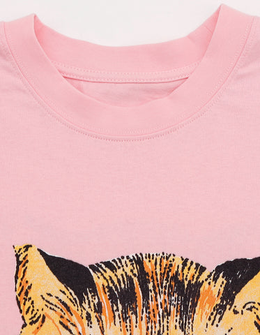 little sunny bite と pink house cat long tee / PINK