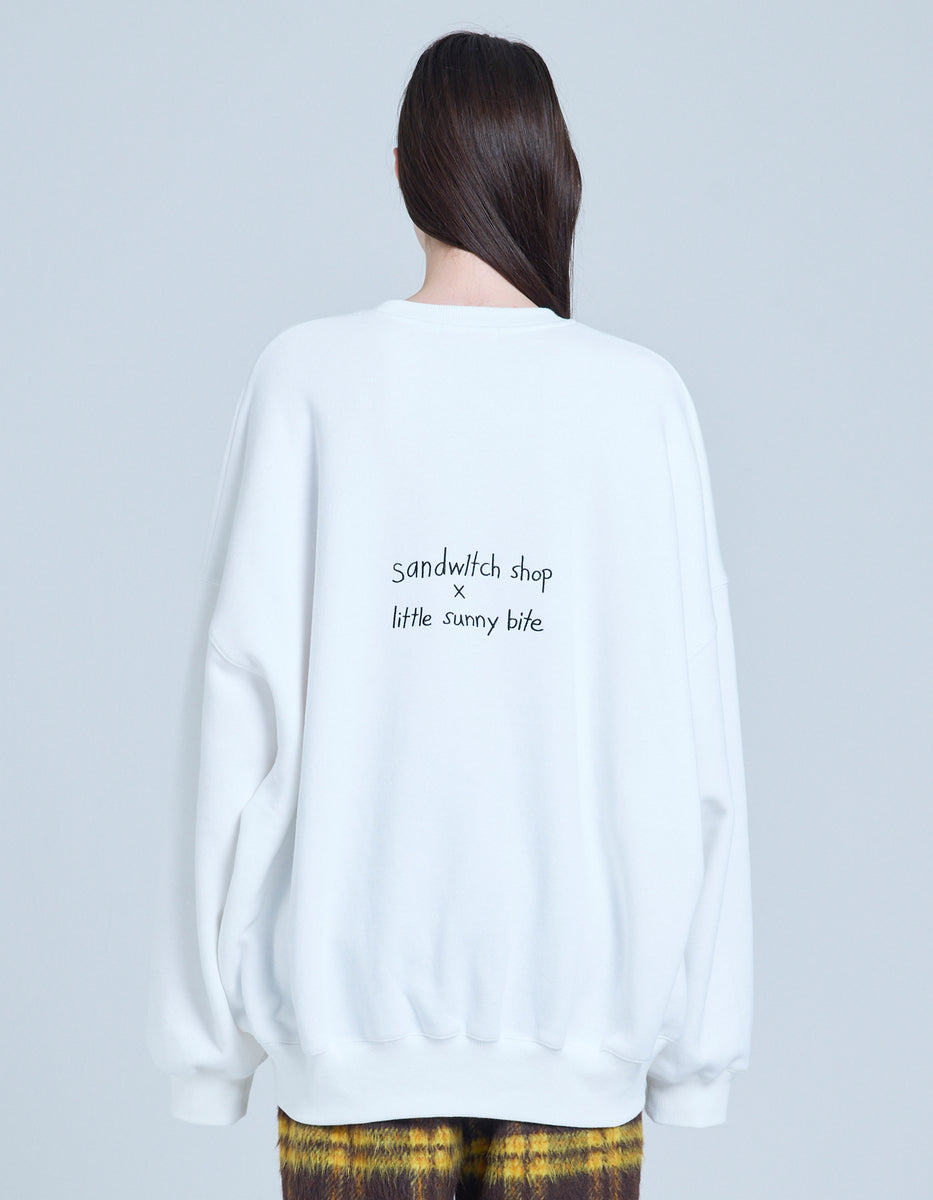 sandw1tch shop x little sunny bite pop band sweat top / WHITE