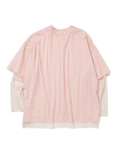 Load image into Gallery viewer, fake layered tulle long tee / PINK