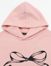 Load image into Gallery viewer, short ribbon sweat hoodie / PINK