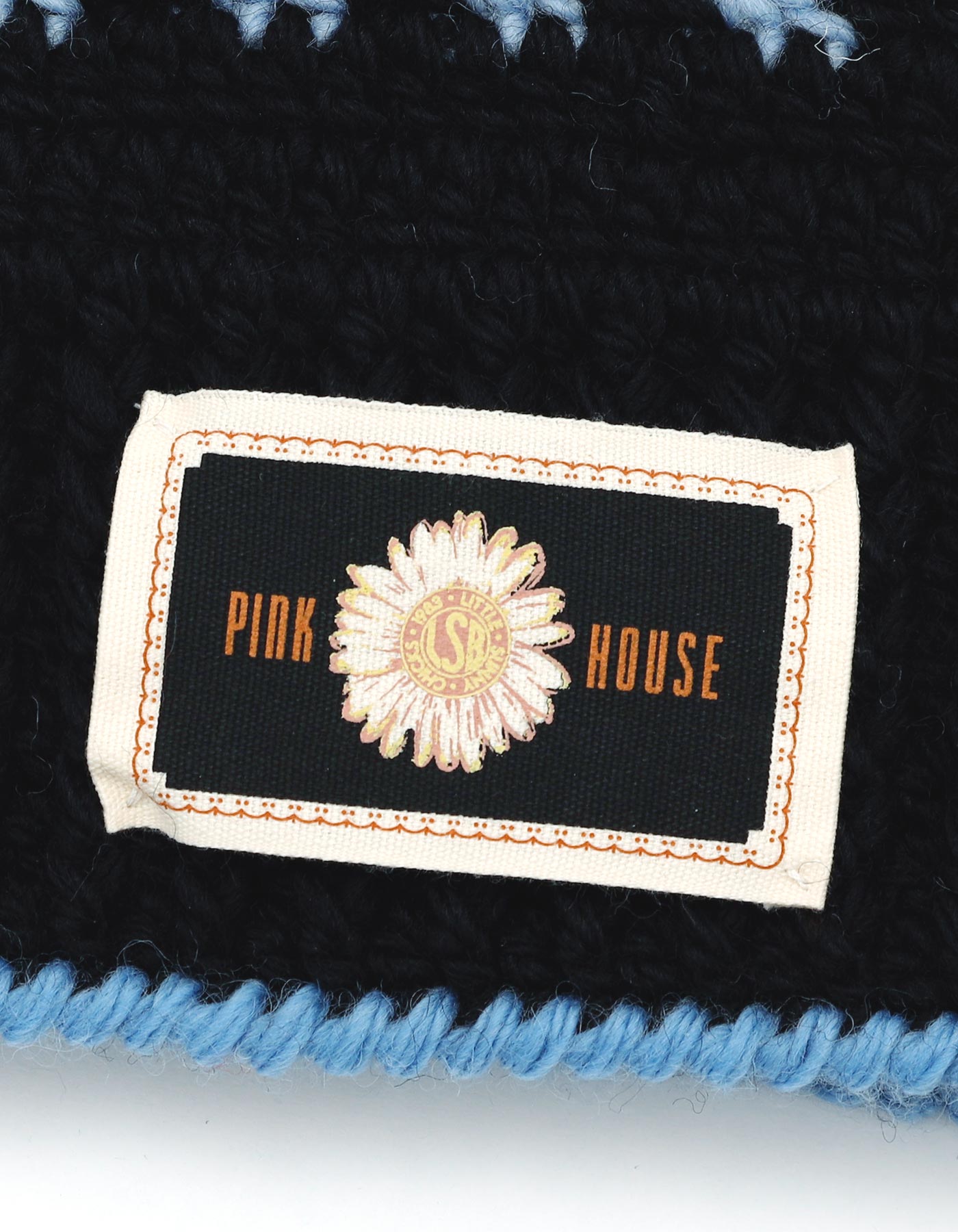 little sunny bite と pink house cat knit hat / BLACK