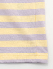Load image into Gallery viewer, crazy stripe fake layered long tee / YELLOWxPURPLE