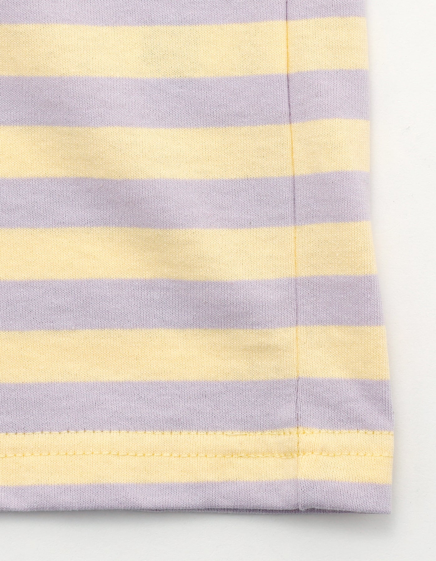 crazy stripe fake layered long tee / YELLOWxPURPLE