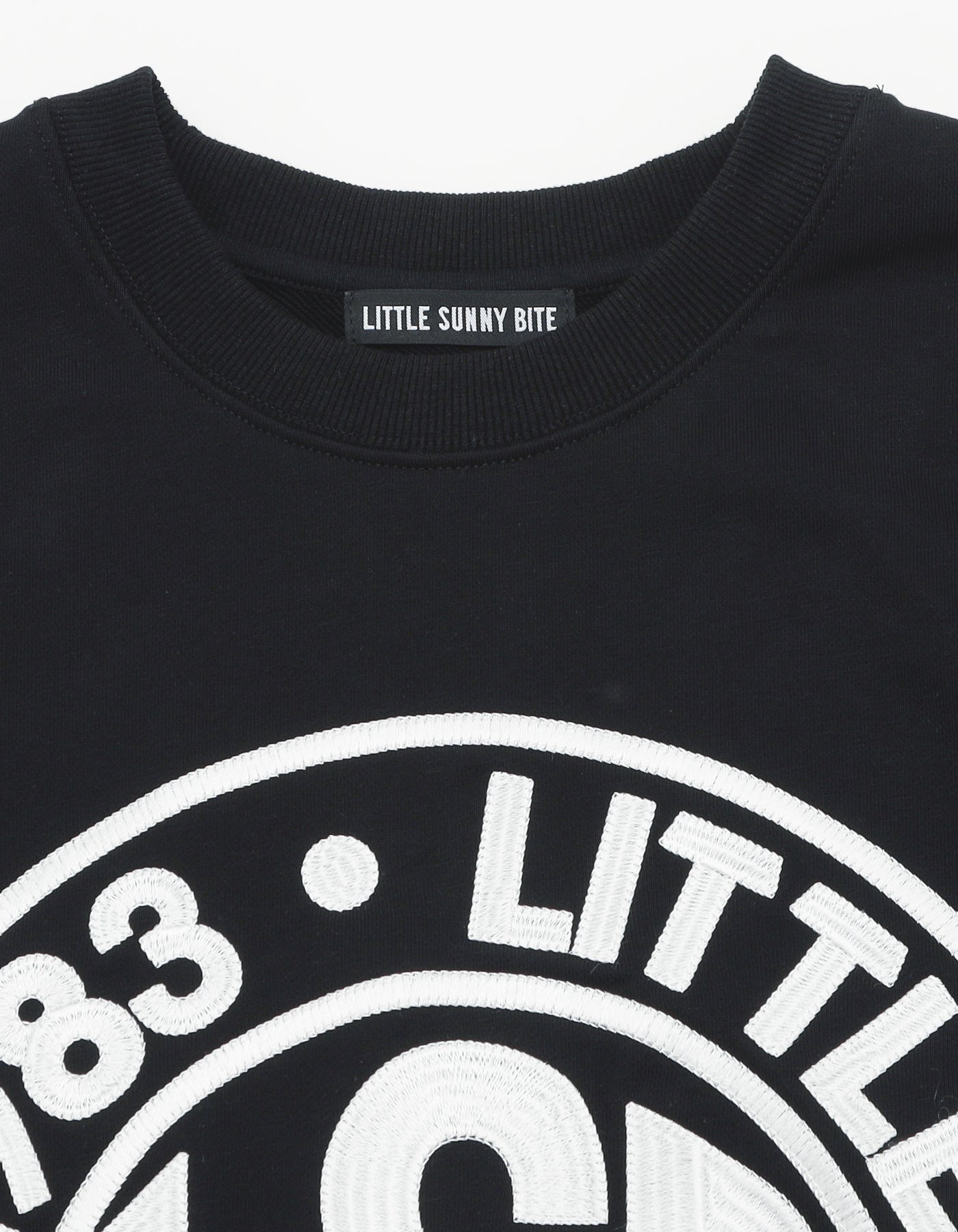 logo sweat top / BLACK